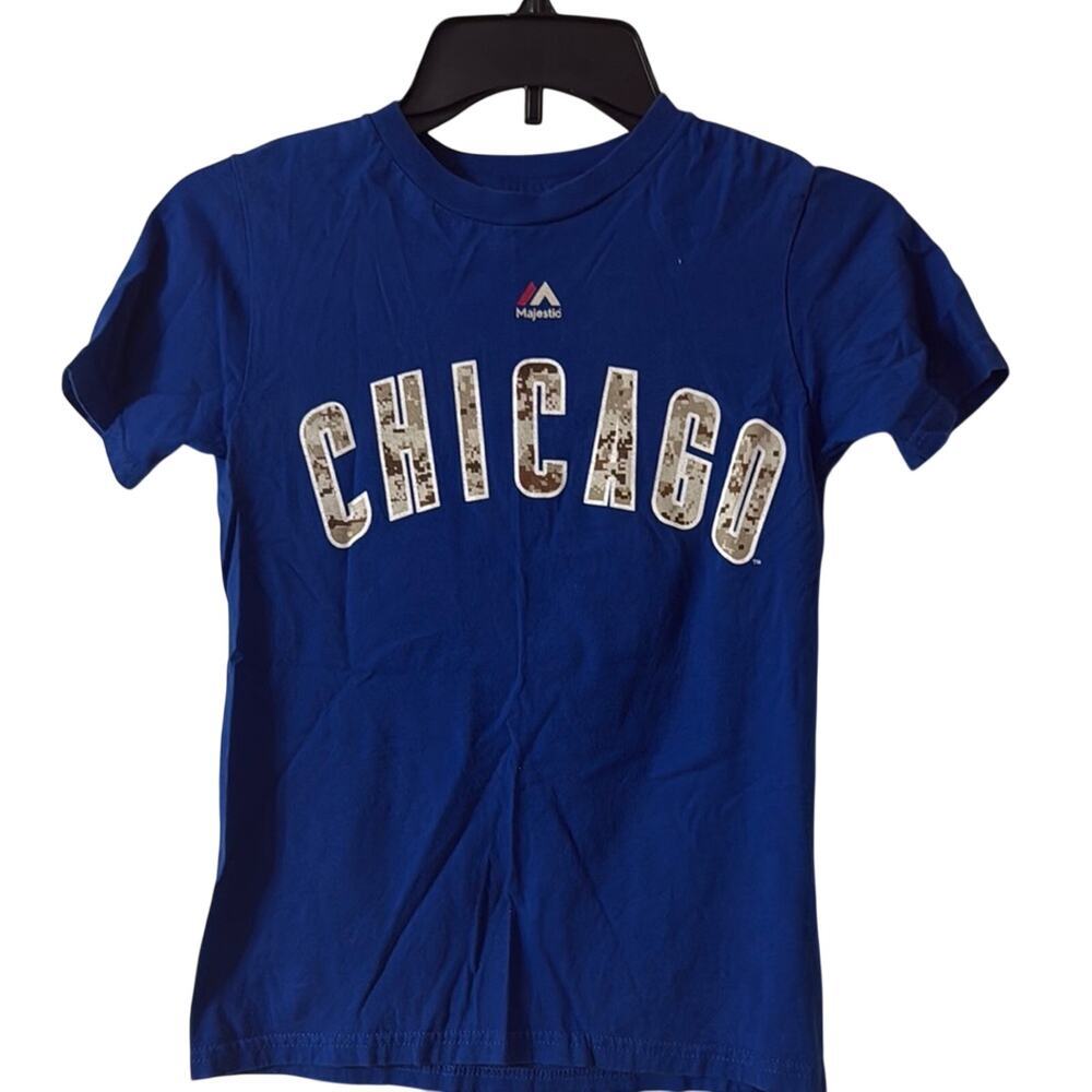 Majestic Blue Chicago Short Sleeve Tee Kids Small